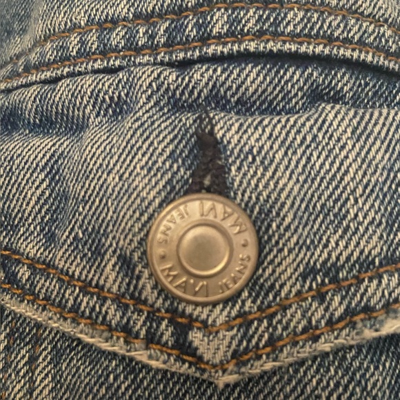 bnwot SIMONS long distressed denim jacket - Picture 3 of 4